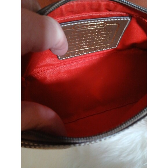 Coach Madison Maggie Hobo Shoulder Bag & Coach Coin Pouch Burnt Orange Leather - Picture 10 of 16